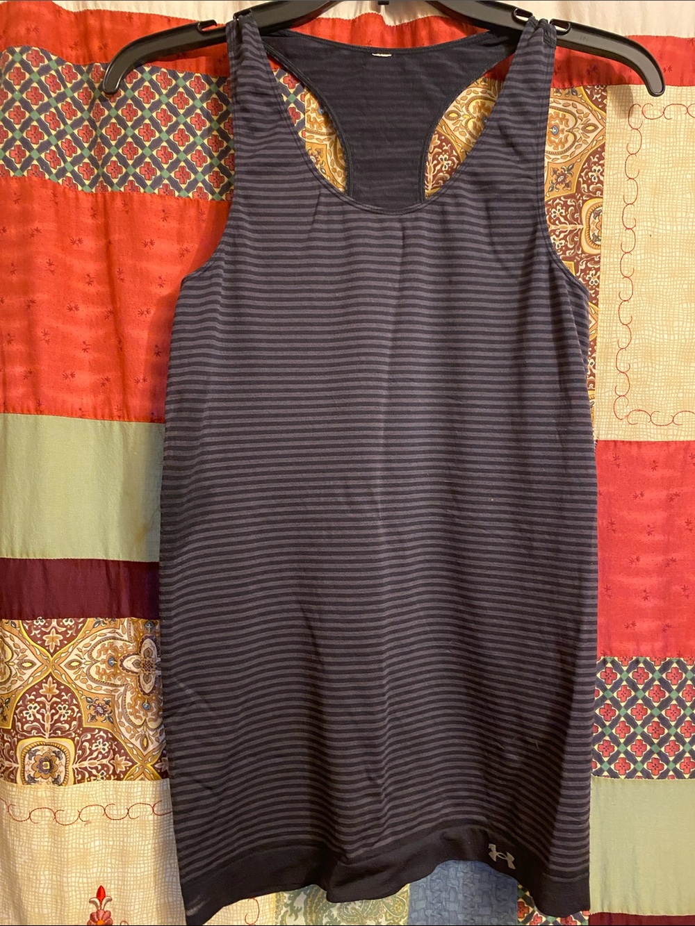 Under Armour Navy and Black Striped Racerback Dress